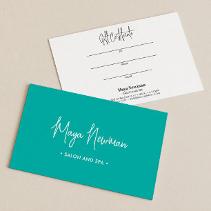 AQUAMARINE BLAU MINIMAL-SIGNATUR-Monogramm-Geschen