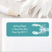 Aquamarine Blau- und WeißHummer-Rücksendeadresse (Insitu)