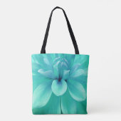 Aquamarine blaue Blume Tasche (Rückseite)