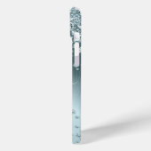 Aquamarine Blaue Diamanten - Personalisiert Case-Mate iPhone Hülle (Rückseite / Links)