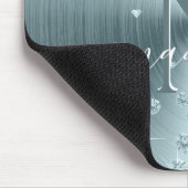 Aquamarine Blaue Diamanten - Personalisiert Mousepad (Ecke)