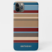 Aquamarine blaue dunkelrote, neutrale beige braune Case-Mate iPhone hülle (Rückseite)