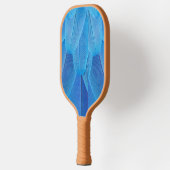 Aquamarine blaue Federn des Macaw Parrot Pickleball Schläger (Links)