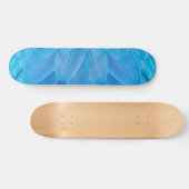 Aquamarine blaue Federn des Macaw Parrot Skateboard (Horizontal)