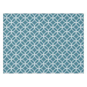 Aquamarine blaue geometrische Muster-Tischdecken Tischdecke (Vorderseite (Horizontal))