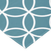 Aquamarine blaue geometrische Muster-Tischdecken Tischdecke (Schrägansicht)