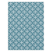 Aquamarine blaue geometrische Muster-Tischdecken Tischdecke (Vorderseite)