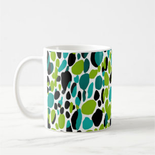 Aquamarine blaue Geparden-Spots Tierdruck Kaffeetasse