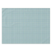 Aquamarine blaue Gingham-Baumwolltischdecke Tischdecke (Vorderseite (Horizontal))