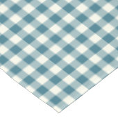 Aquamarine blaue Gingham-Baumwolltischdecke Tischdecke (Schrägansicht)