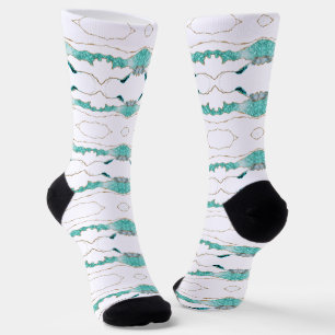 Aquamarine blaue Goldsocken Socken