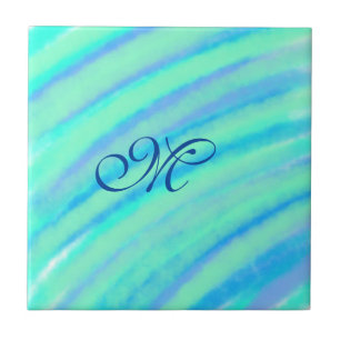 Aquamarine blaue Greenwater-Farb-Linien fügen Ihr Fliese