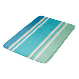 Aquamarine, blaue, grüne und türkisfarbene Streife Badematte