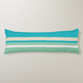 Aquamarine, blaue, grüne und türkisfarbene Streife Seitenschläferkissen