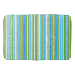 Aquamarine, blaue, grüne und weiße Streifen Badematte