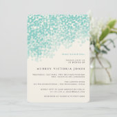 Aquamarine blaue helle einladung (Stehend Vorderseite)