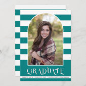 Aquamarine blaue Klasse des Foto-Abschlusses 2023 Ankündigung (Vorne/Hinten)