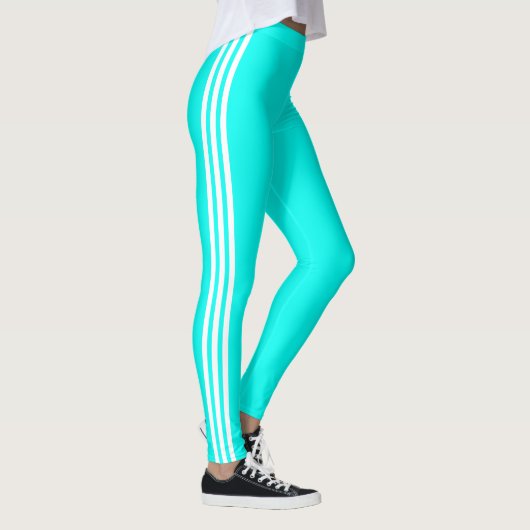 Aquamarine blaue Leggings Seitenstreifen Wählen Si (Rechts)
