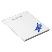 Aquamarine Blaue Libelle Personalisiert HandGezeic Notizblock (angewinkelt)