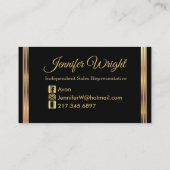 Aquamarine blaue Lippen Visitenkarte (Rückseite)