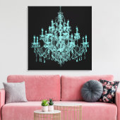 Aquamarine blaue Lüster Leinwand Wand Printmedien (Insitu (Wohnzimmer))