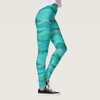 Aquamarine Blaue Meereswellen Leggings