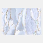 aquamarine blaue Packpapierblätter Geschenkpapier Set (Vorderseite 2)