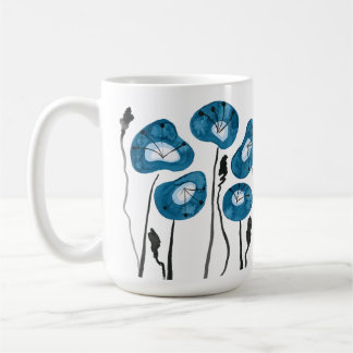 Aquamarine blaue Pflaumen Blume Tee und Kaffee Kaffeetasse