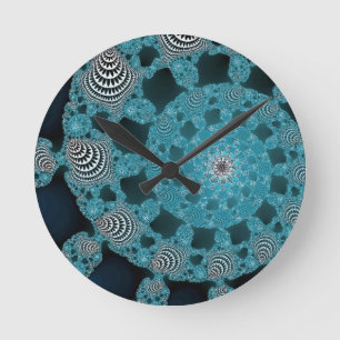 Aquamarine blaue runde wanduhr
