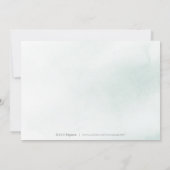 Aquamarine blaue rustikale Blumenkalligraphie Save The Date (Rückseite)