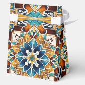 Aquamarine blaue Talavera-Fliesen Vintag mexikanis Geschenkschachtel (Rückseite)