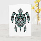 Aquamarine blaue und schwarze karte (Gelbe Blume)