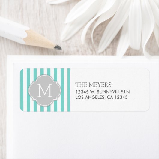 Aquamarine, blaue und weiße, moderne Streifen mit (Insitu)