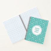 Aquamarine blaue und weiße Sterne Notizblock (Innenseite)