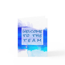 Aquamarine BLAUE Wasserfarbe Abstrakt Willkommen