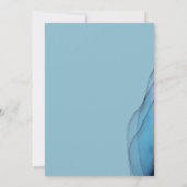 Aquamarine-blaues Brautparty Einladung (Rückseite)