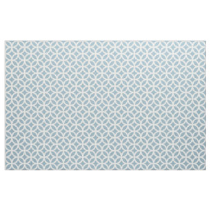 Aquamarine Blaues geometrisches Muster Stoff