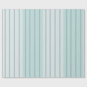 Aquamarine blaugraue Streifen Moderne, einfach Geschenkpapier (Flach)