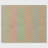 Aquamarine blaugrüne Punkte Imitate Rustikale brau Geschenkpapier (Flach)