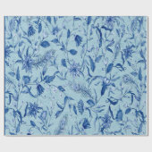 Aquamarine Blautönen auf einer Skulpturenstruktur Geschenkpapier (Flach)