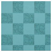 Aquamarine Blockdruckvorlage aus gescheiltem Leder Stoff (Muster)