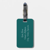 Aquamarine Blockstreifen Gepäckanhänger (Rückseite vertikal)