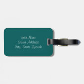 Aquamarine Blockstreifen Gepäckanhänger (Rückseite horizontal)