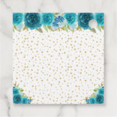 Aquamarine Blonde-Haar-Prinzessin Geburtstagsparty Geschenkanhänger (Rückseite)