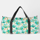 Aquamarine Blossom Travel Duffel Bag Duffle Bag (Rückseite)