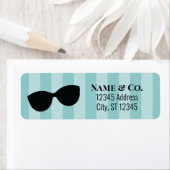 Aquamarine Blue & Black Return-Adresse (Insitu)