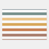 AQUAMARINE BLUE BROWN TAN YELLOW FALL AUTUMN PATTE GESCHENKPAPIER SET (Vorderseite 3)