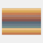 AQUAMARINE BLUE BROWN TAN YELLOW FALL AUTUMN PATTE GESCHENKPAPIER SET (Vorderseite 2)