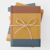 AQUAMARINE BLUE BROWN TAN YELLOW FALL AUTUMN PATTE GESCHENKPAPIER SET (Beispiel)