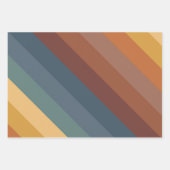 AQUAMARINE BLUE BROWN TAN YELLOW FALL AUTUMN PATTE GESCHENKPAPIER SET (Vorderseite 2)